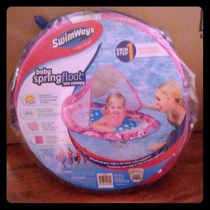 Swimways baby spring float sun canopy NEW